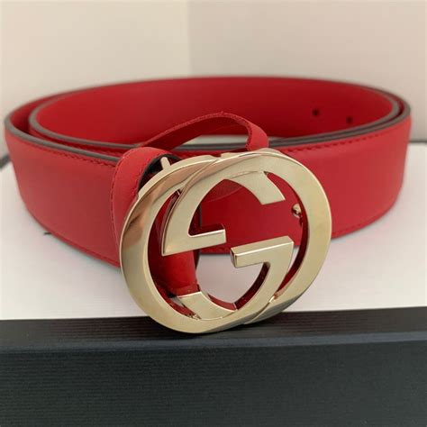 red signature gucci belt|gucci belt interlocking g buckle.